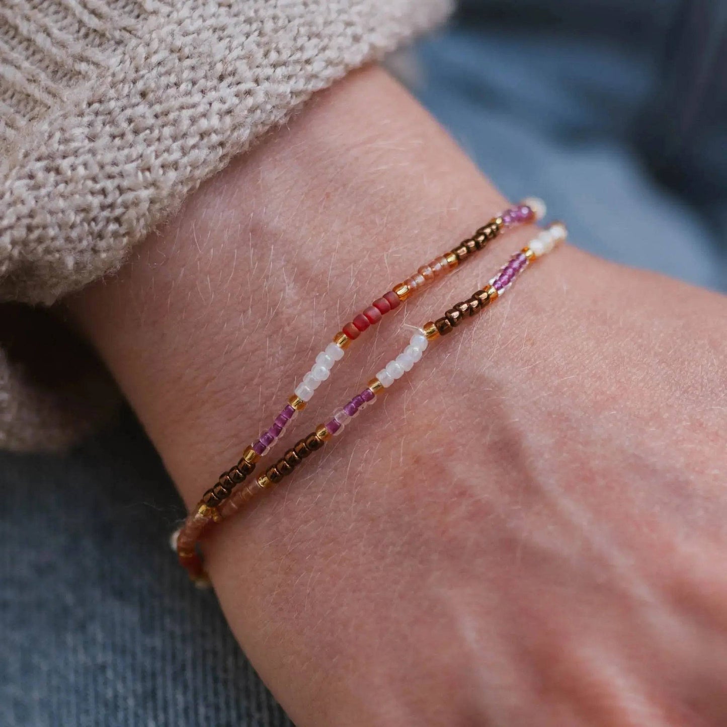 Berkilau Beaded Bracelet with Warm Tones for Daily Wear