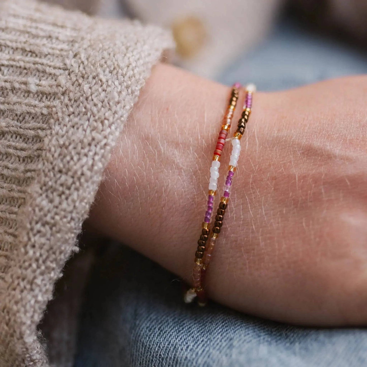 Berkilau Beaded Bracelet with Warm Tones for Daily Wear