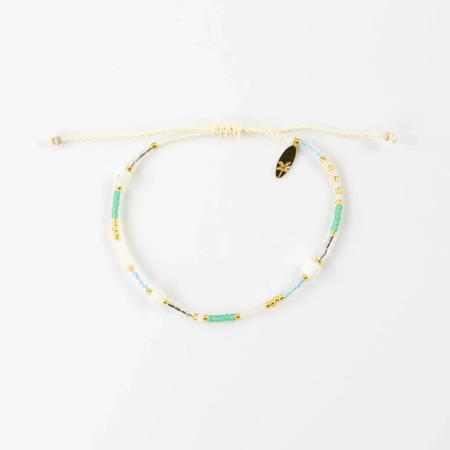 Adjustable Beaded Bracelet with Glass Seed Beads