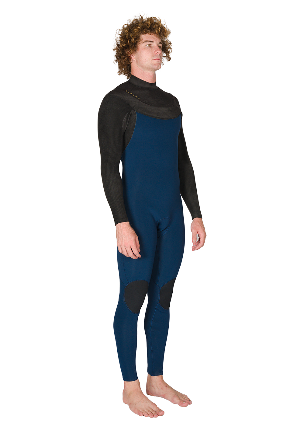 Vissla New Seas 4-3 V-Zip Wetsuit, BLK