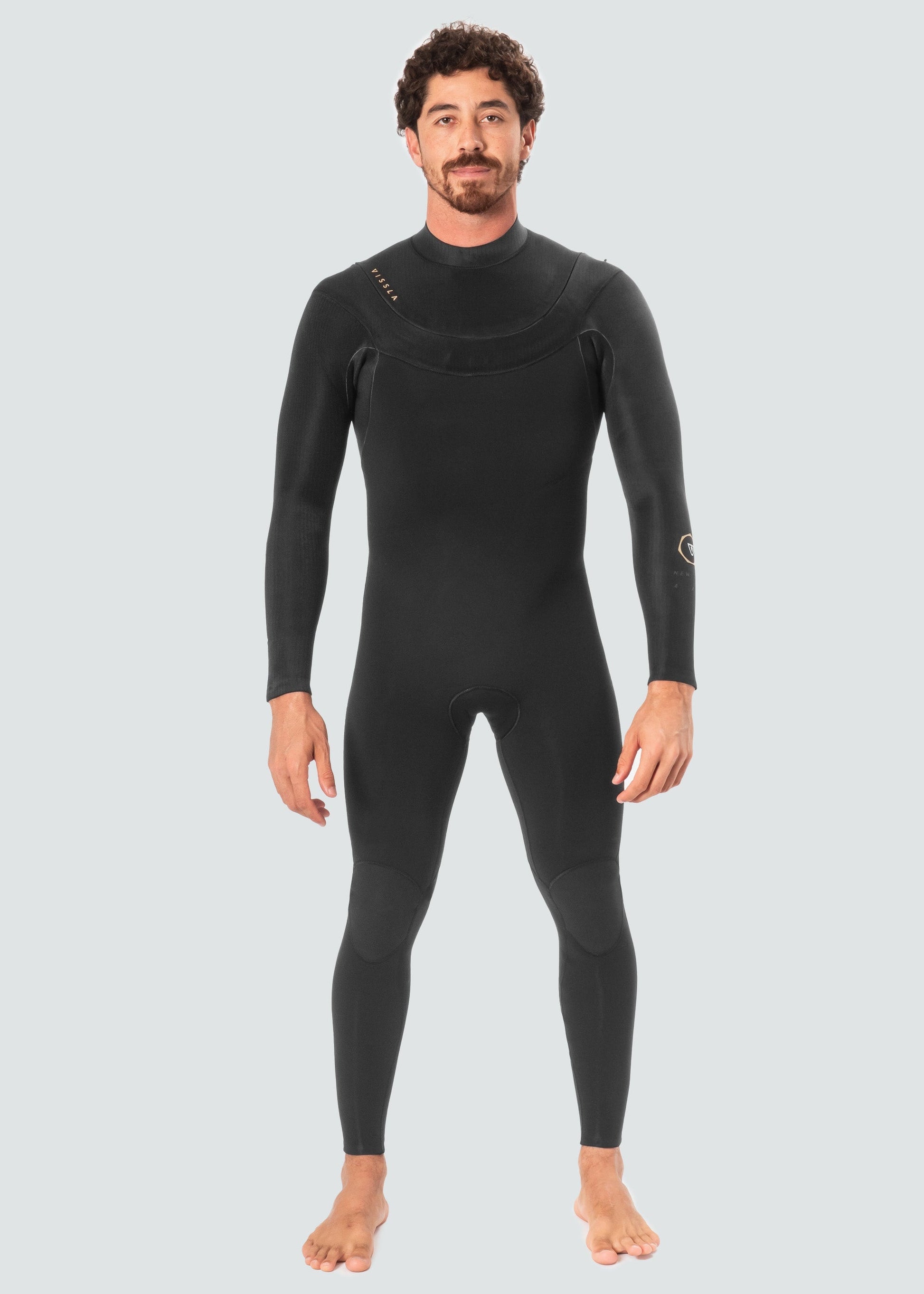Vissla New Seas 3-2 U-Zip Wetsuit in Black 2
