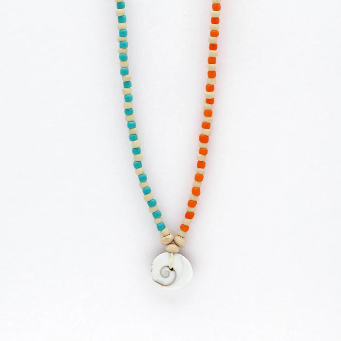 Pineapple Island Adjustable coconut wood beaded necklace