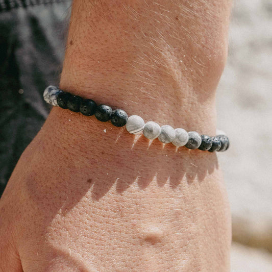 Sekumpul Natural Stone Beaded Mens Bracelet