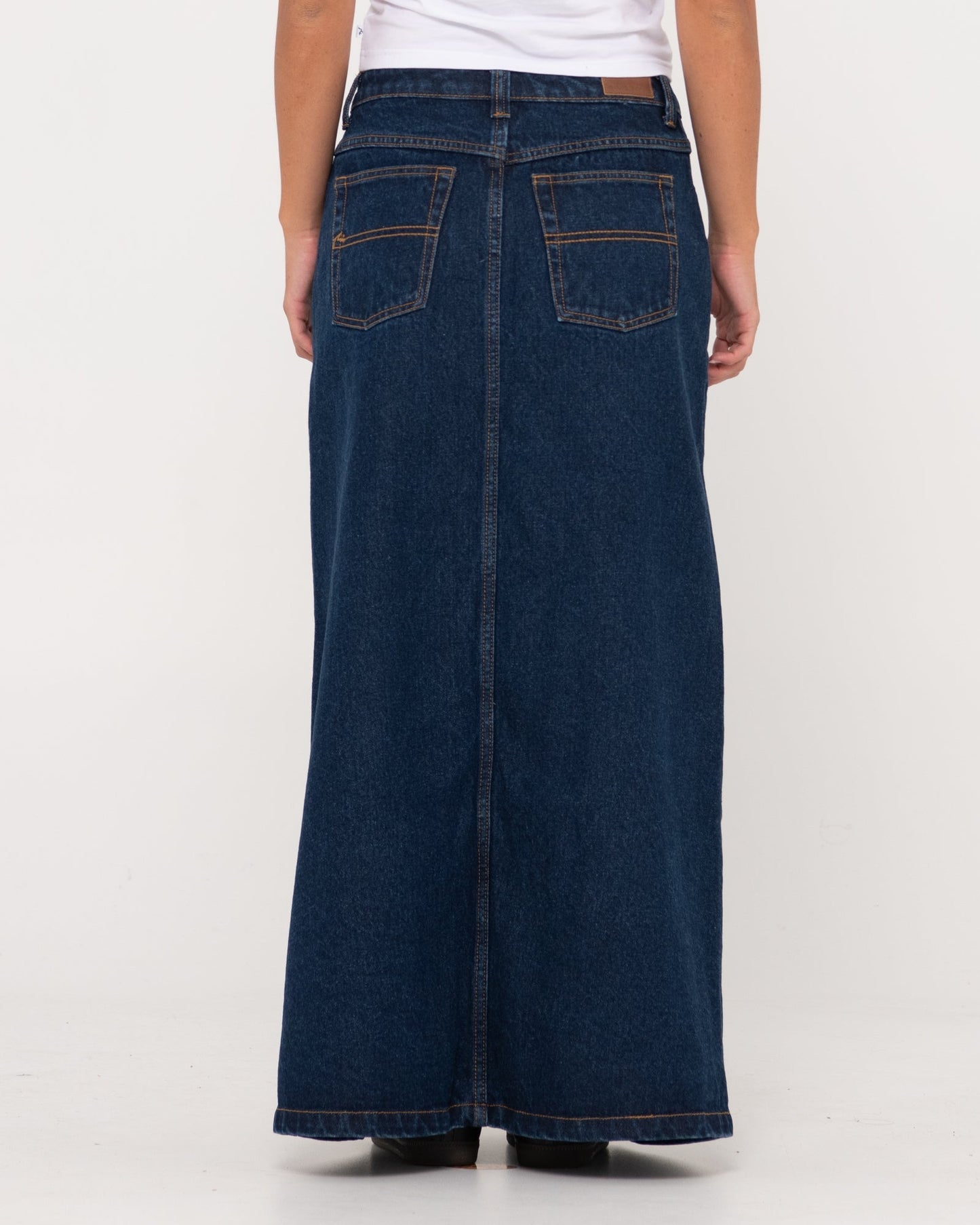 Rusty Celeste Low Rise Denim Maxi Skirt