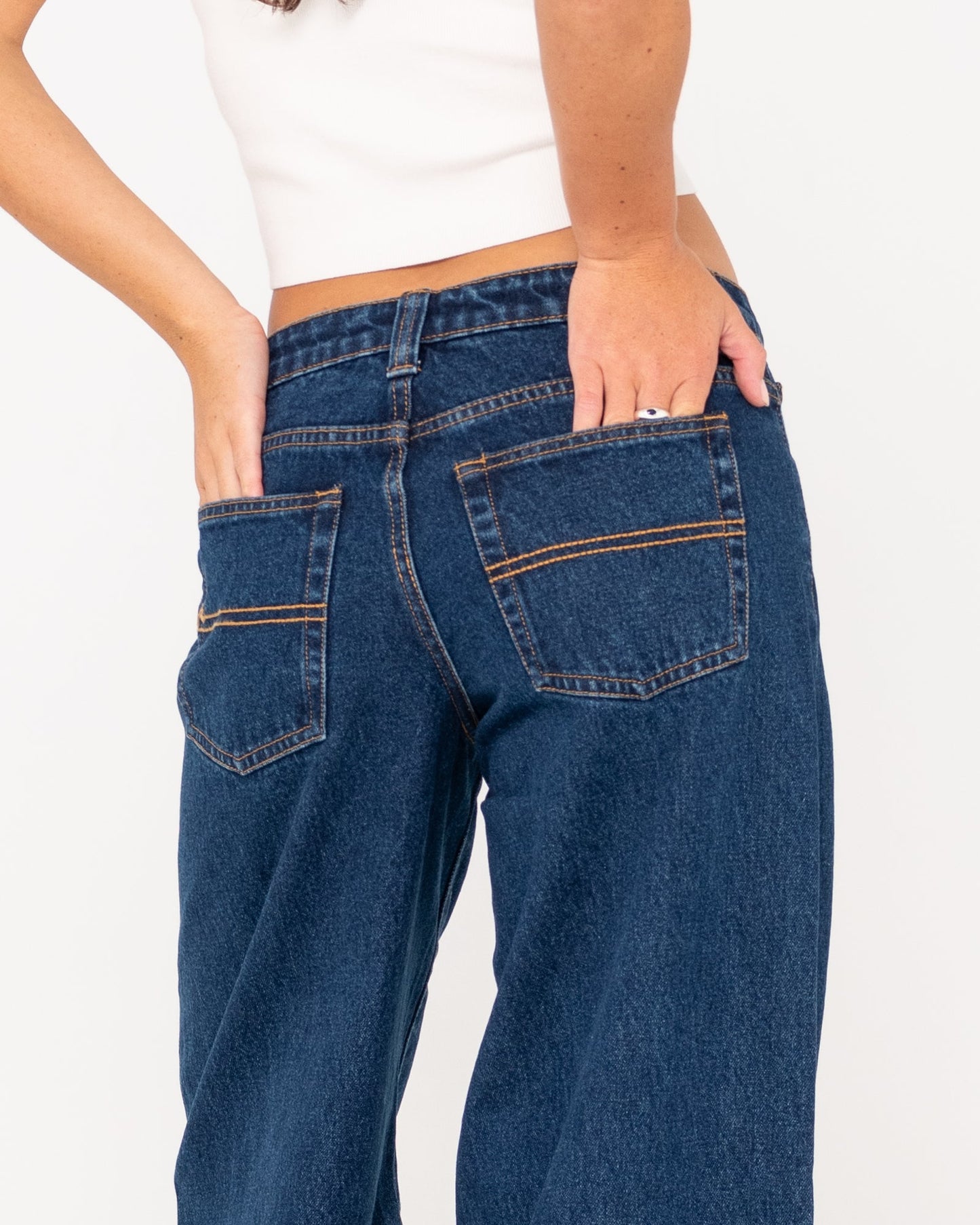 Rusty Low Rise Super Wide Leg Jean