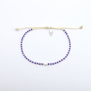 Pineapple Island Mutiara Dainty Beaded Pearl Bracelet - Blue