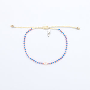 Pineapple Island Mutiara Dainty Beaded Pearl Bracelet - Coral