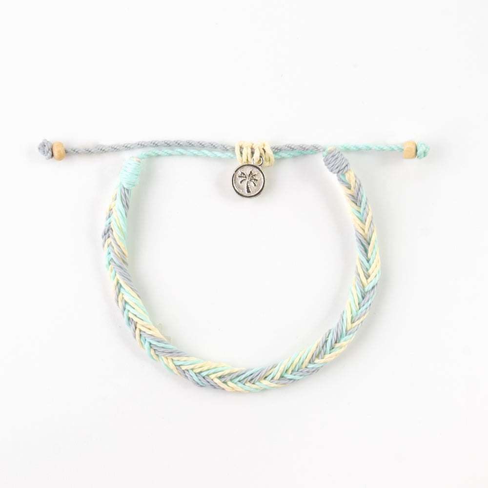 Pineapple Island Anklet RCA-032 with braided pastel design and charm.