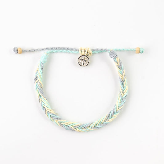 Pineapple Island Anklet RCA-032 with braided pastel design and charm.