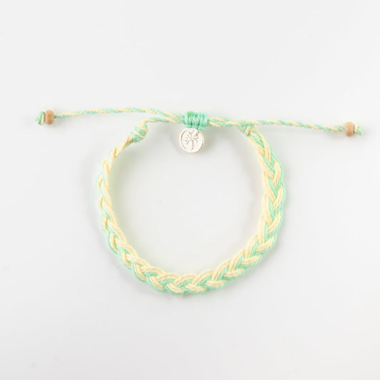Pineapple Island Anklet RCA-040 with braided yellow and green cord design.