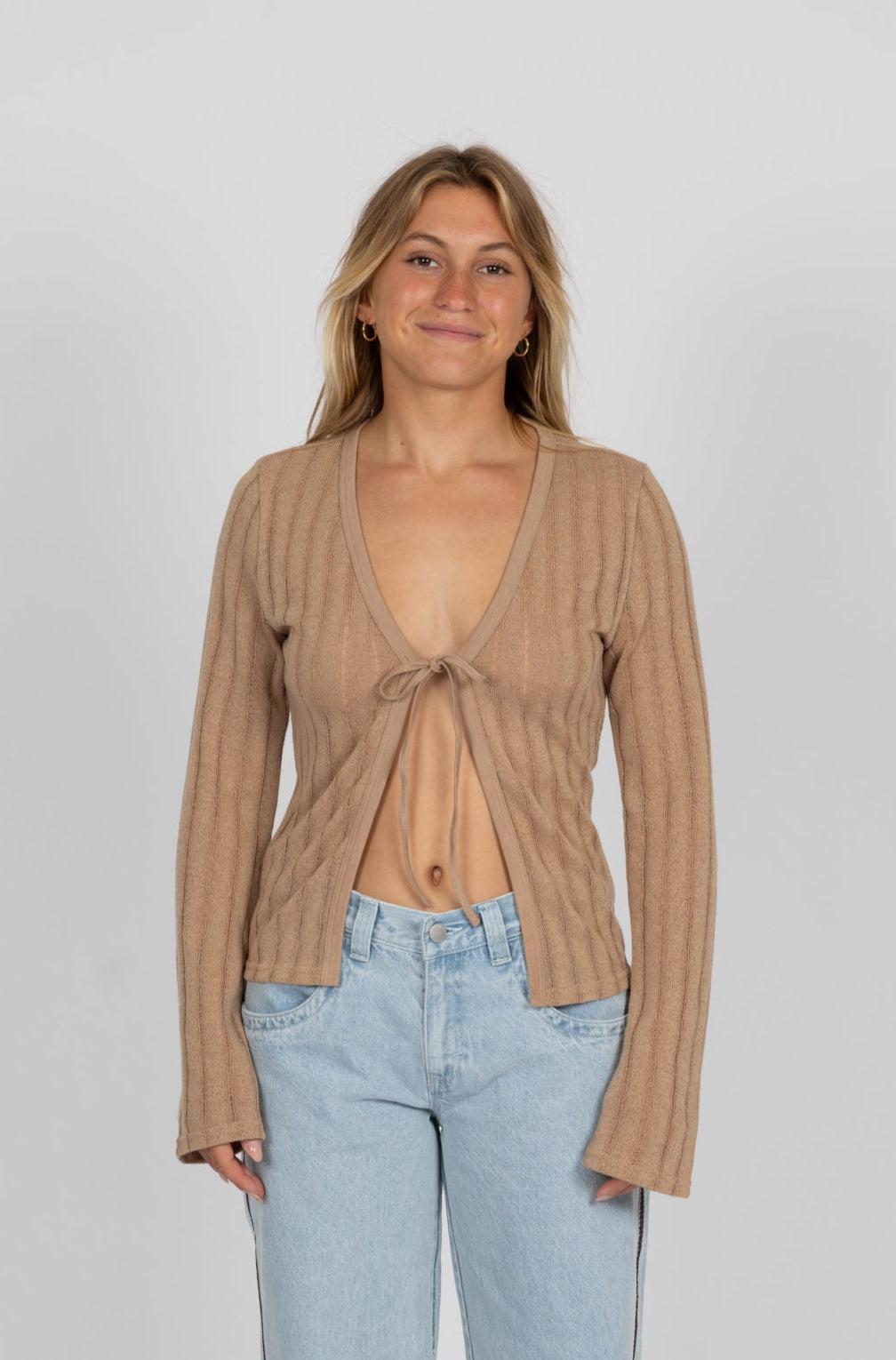 Rusty Oceanside knit top - camel