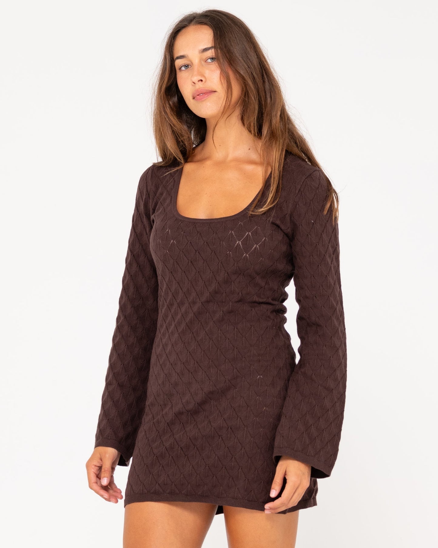 Rusty Leo Long Sleeve Knit Mini Dress