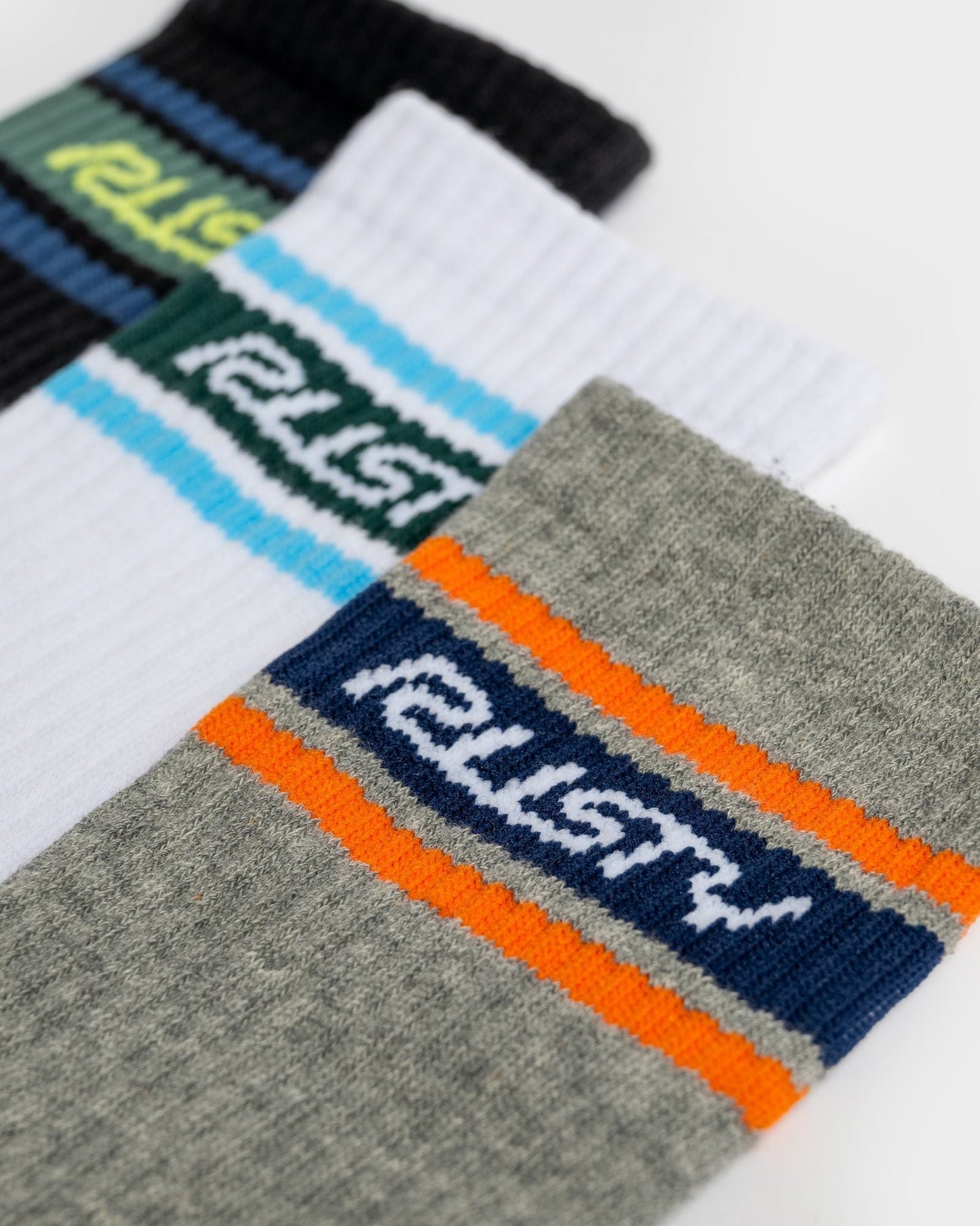 Rusty Pit Crew Mid Calf 3-sock Pack