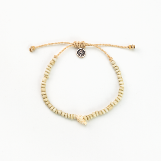 Beaded pineapple island anklet LBE-071 with adjustable cord.