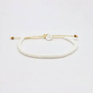 Pineapple Island White Puka Shell Bracelet