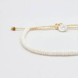 Pineapple Island White Puka Shell Bracelet