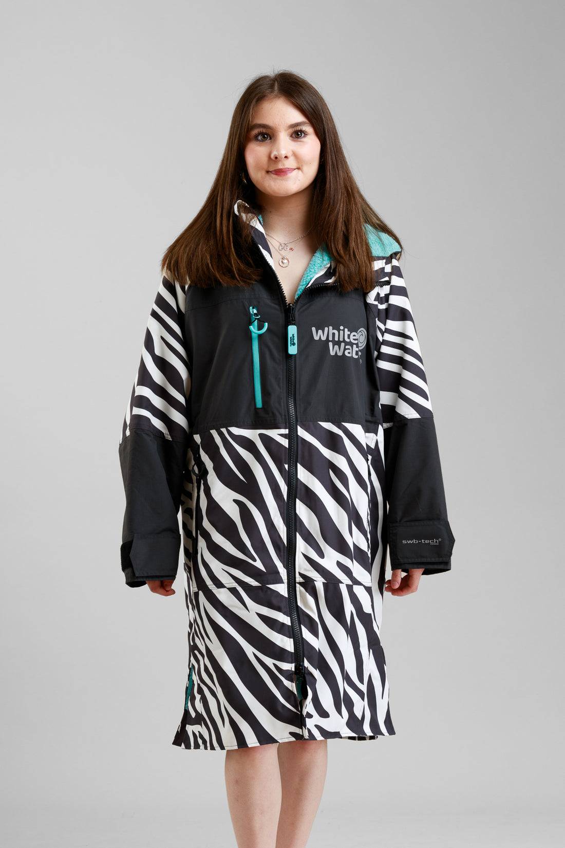 White water Juniors Hard Shell Robe - zebra