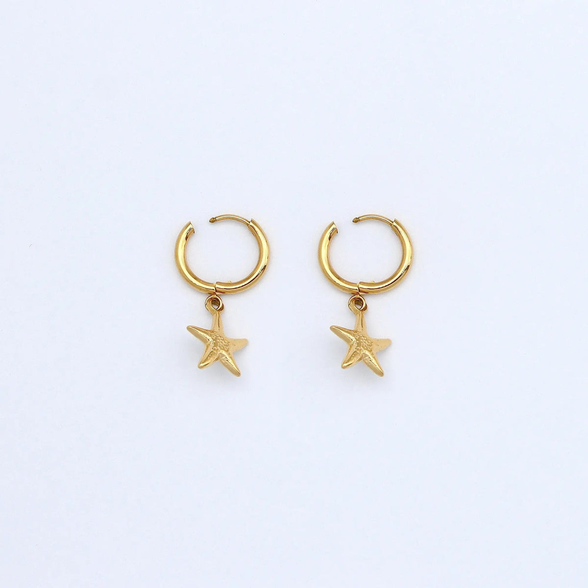 Starfish Hoop Waterproof Earrings