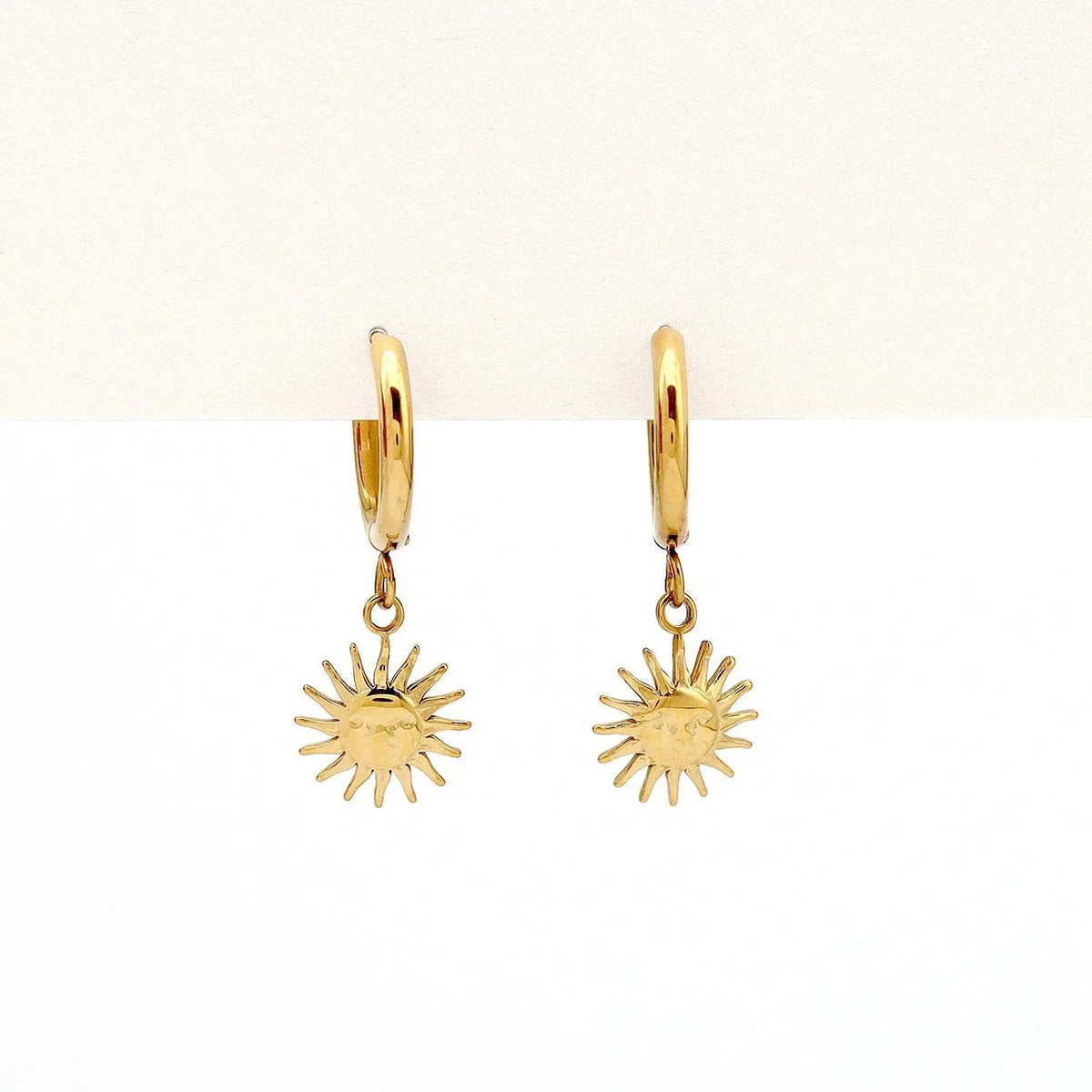 Sun Hoop Waterproof Earrings