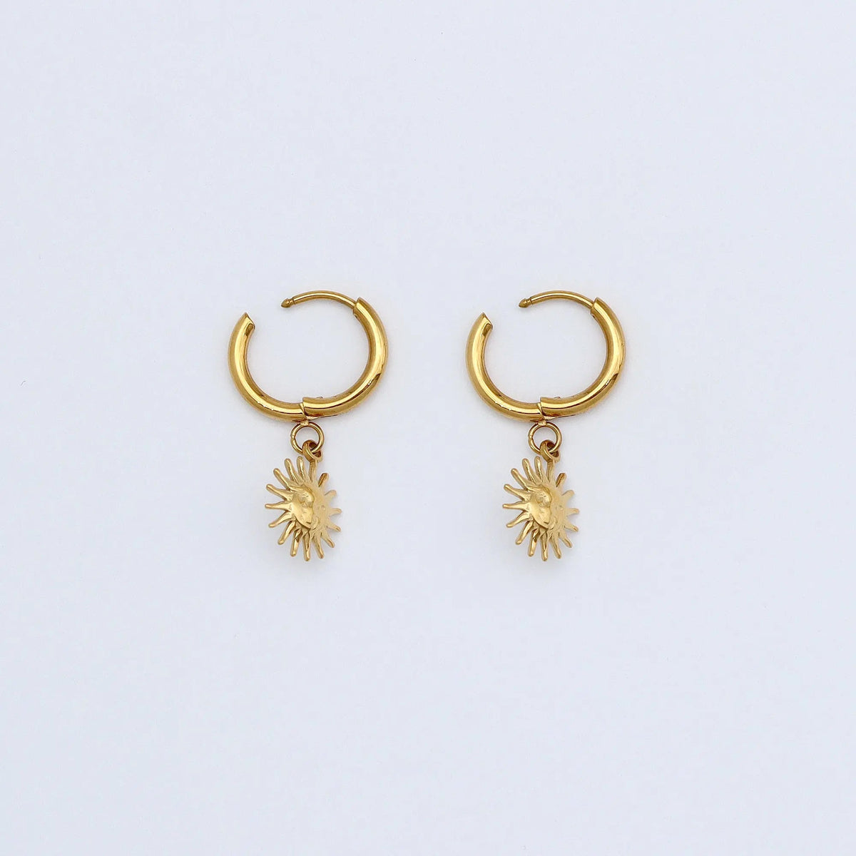 Sun Hoop Waterproof Earrings
