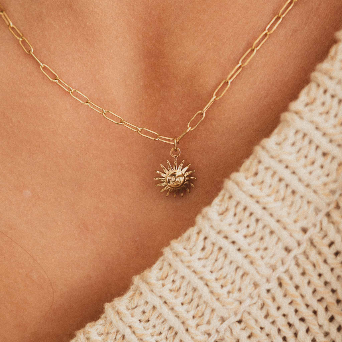 Sun Charm Necklace