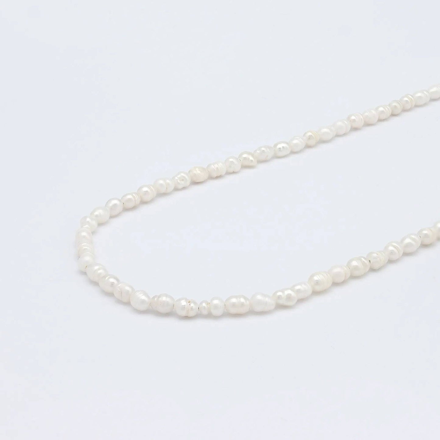 Elegant Freshwater Pearl Necklace on Stainless Steel Chain
