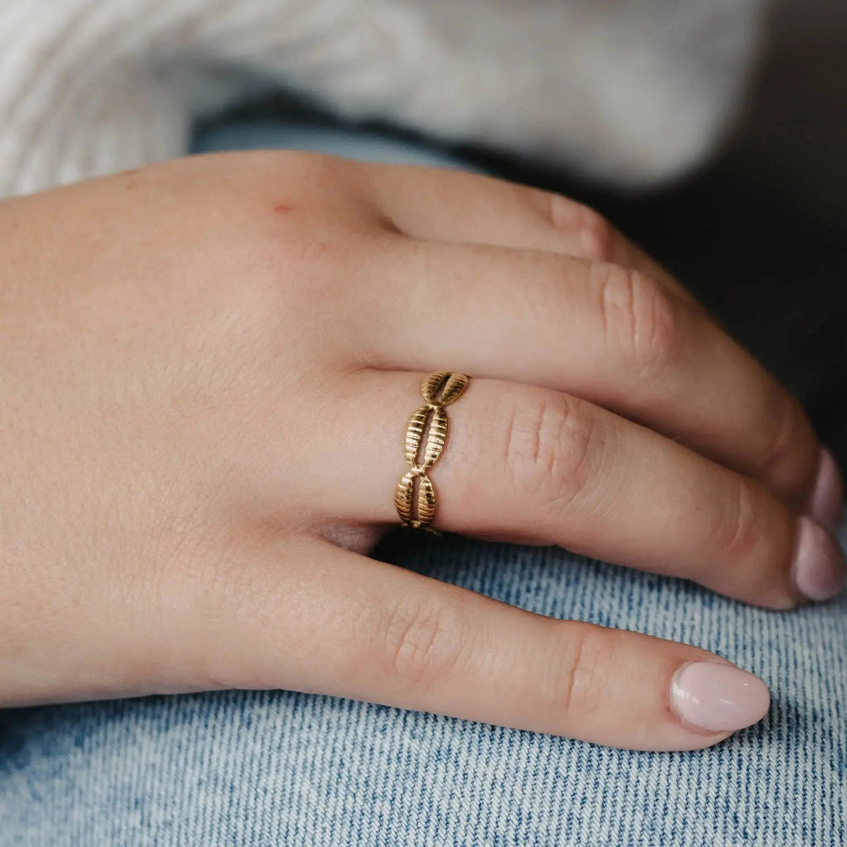 Cowrie Shell Waterproof Ring