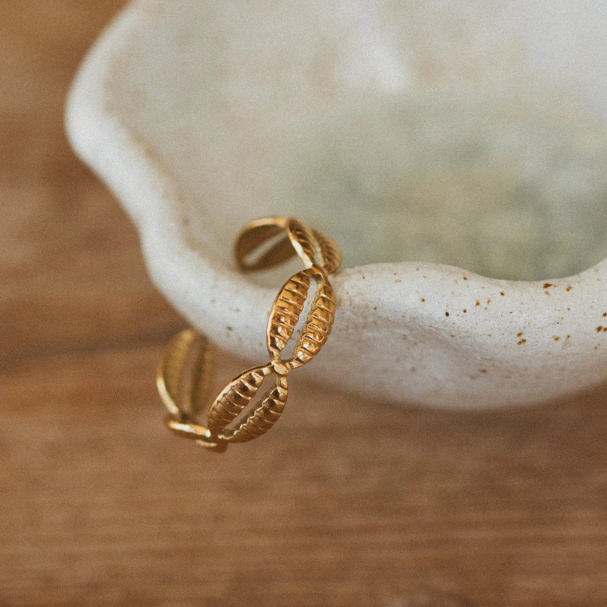 Cowrie Shell Waterproof Ring