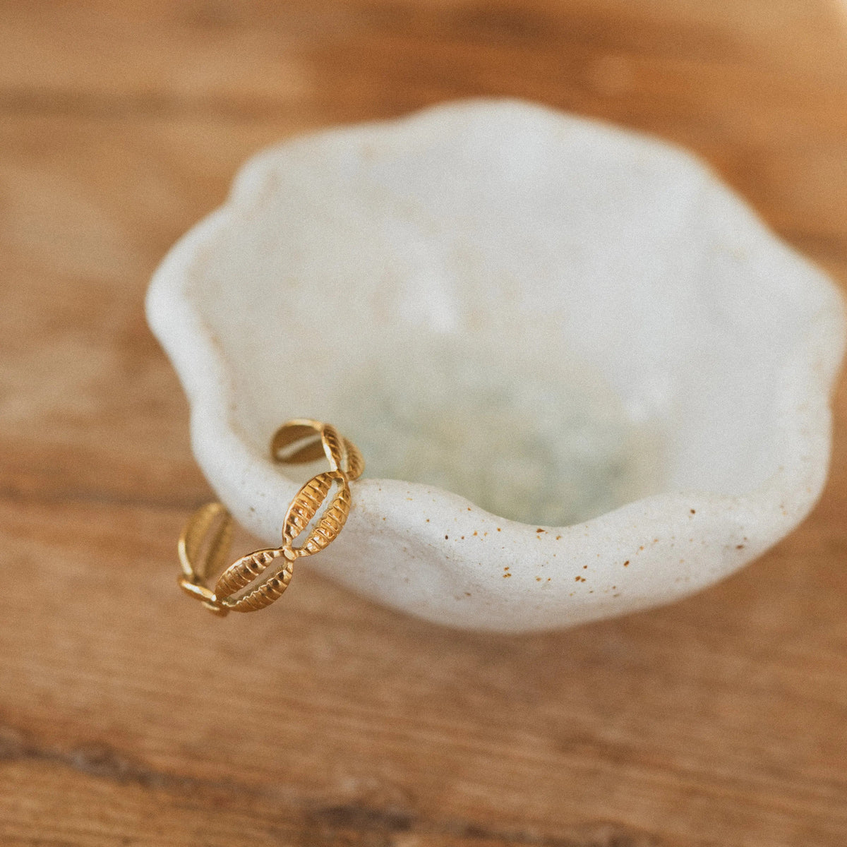 Cowrie Shell Waterproof Ring
