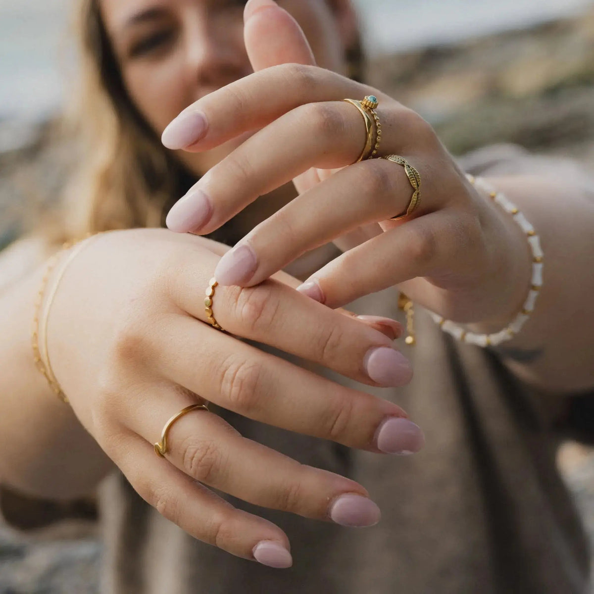 Cowrie Shell Waterproof Ring