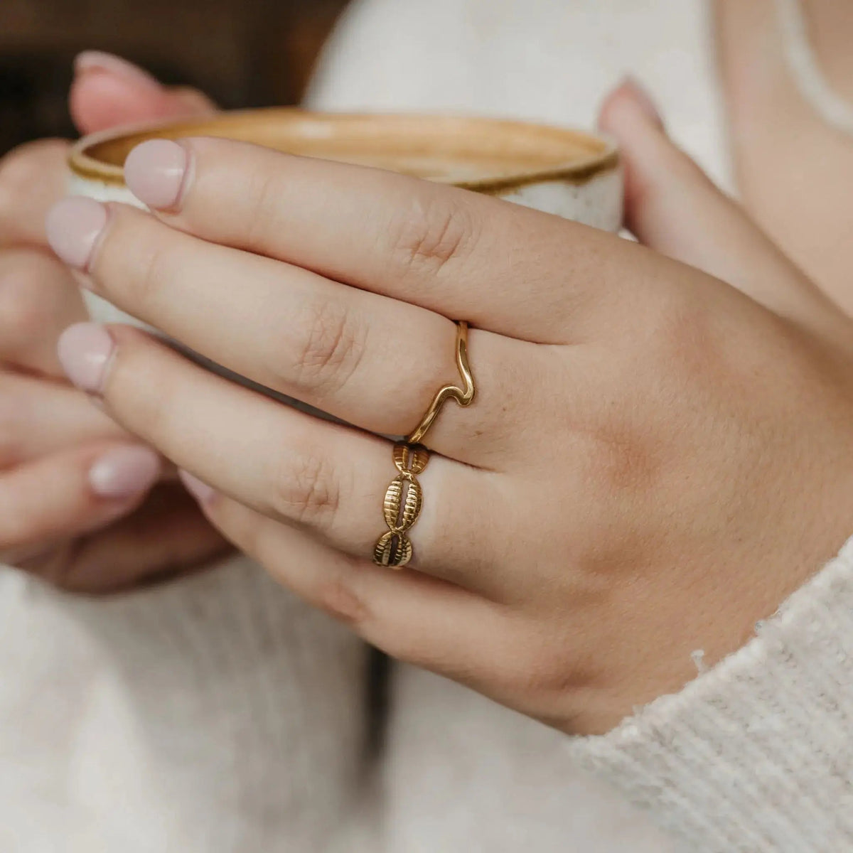 Cowrie Shell Waterproof Ring