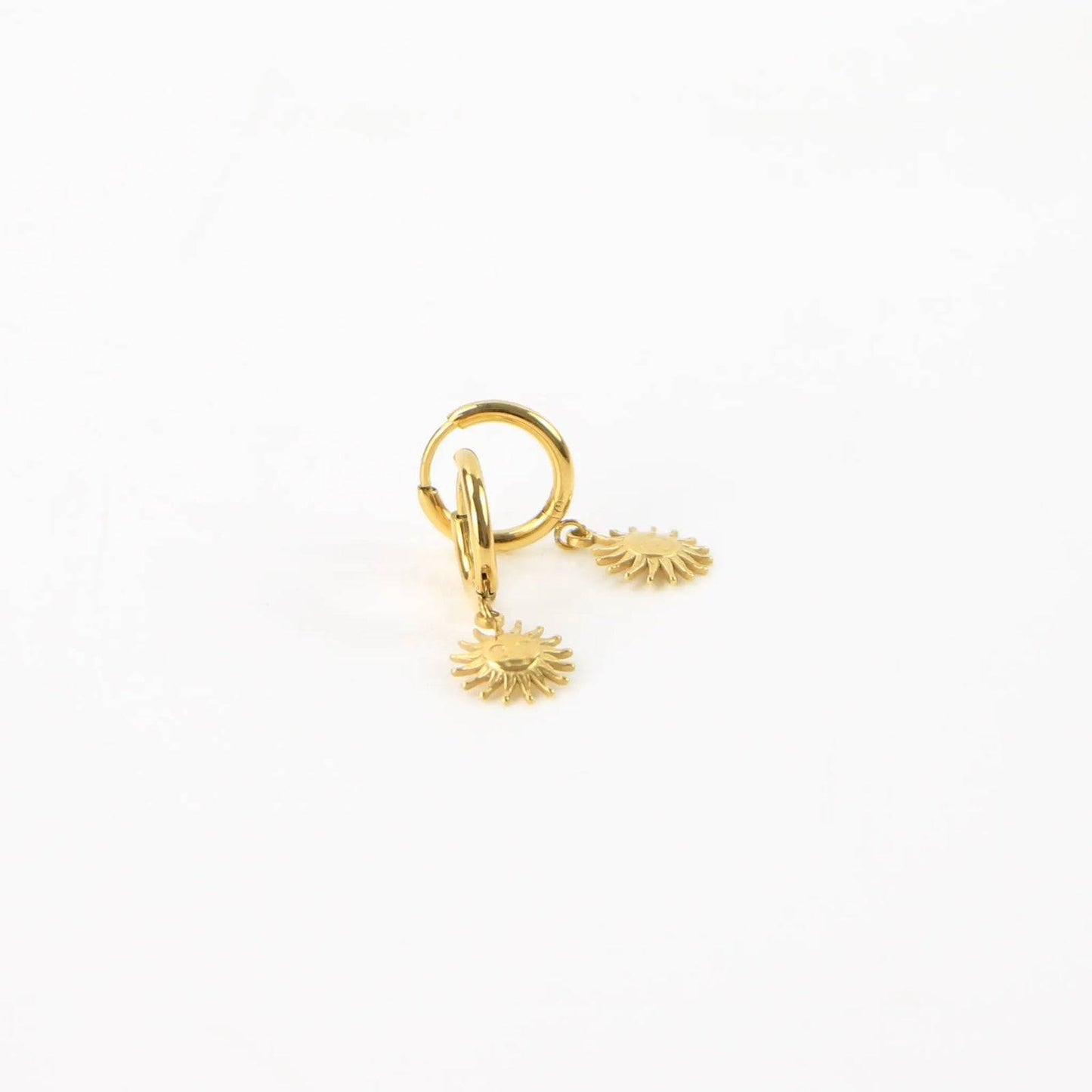 Pineapple Island Sun Hoop Earrings