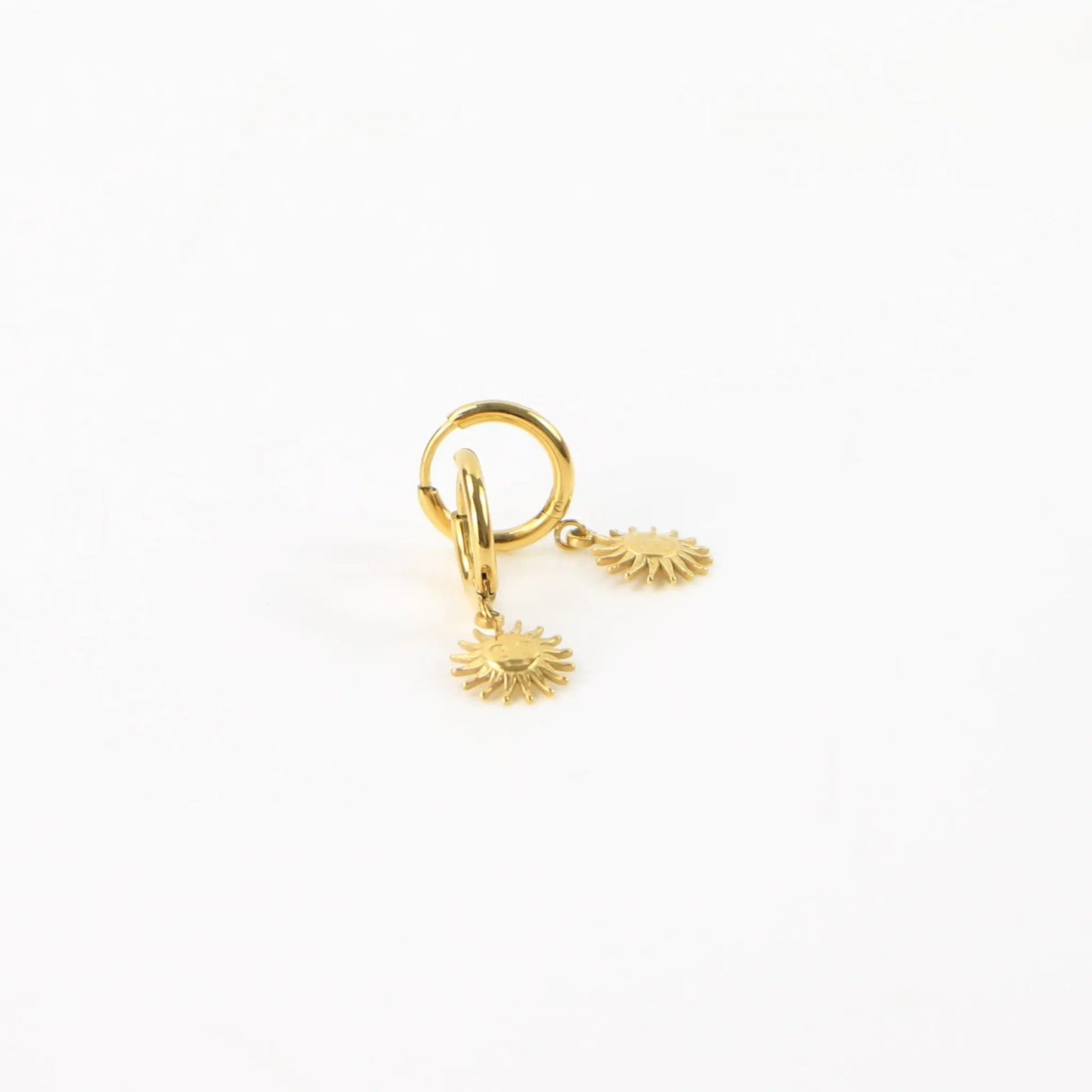 Pineapple Island Sun Hoop Earrings