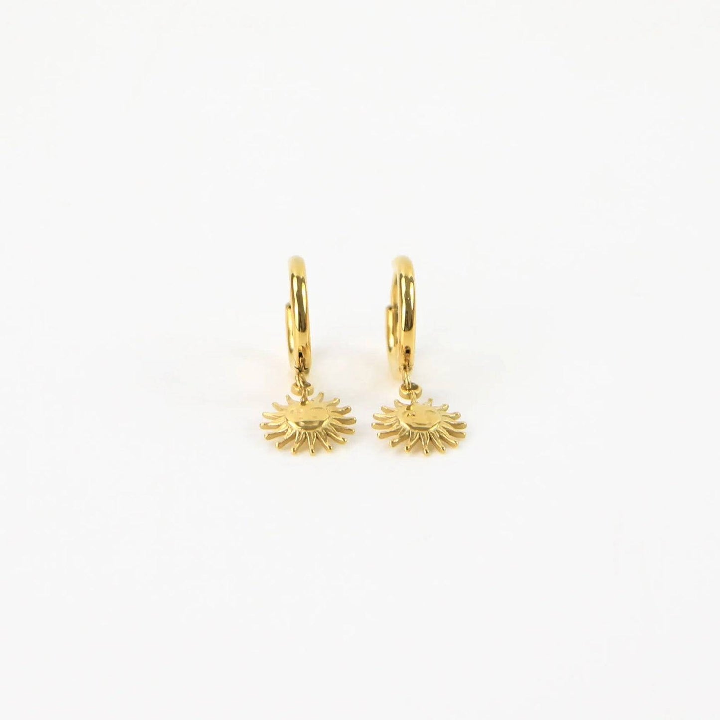 Pineapple Island Sun Hoop Earrings