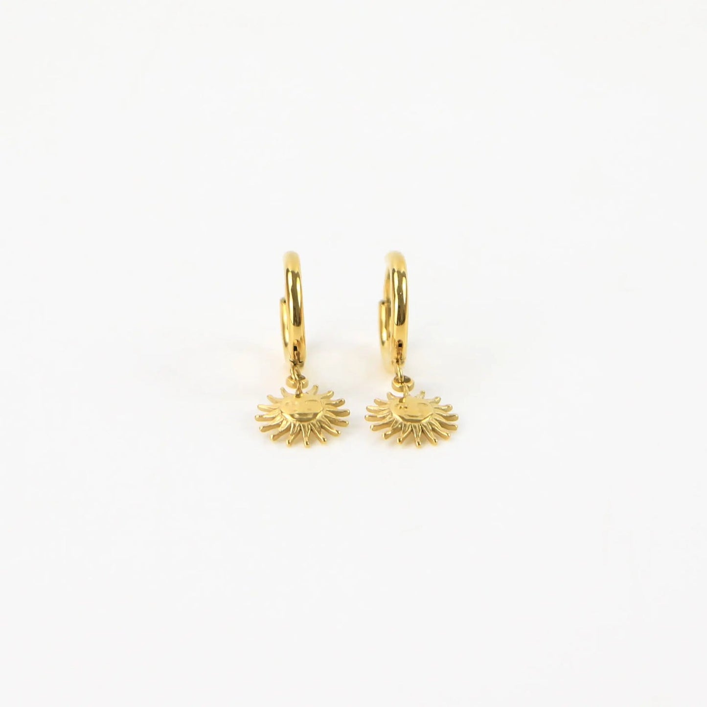 Pineapple Island Sun Hoop Earrings