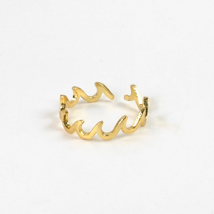 Pineapple Island Crashing Wave Ring - Gold