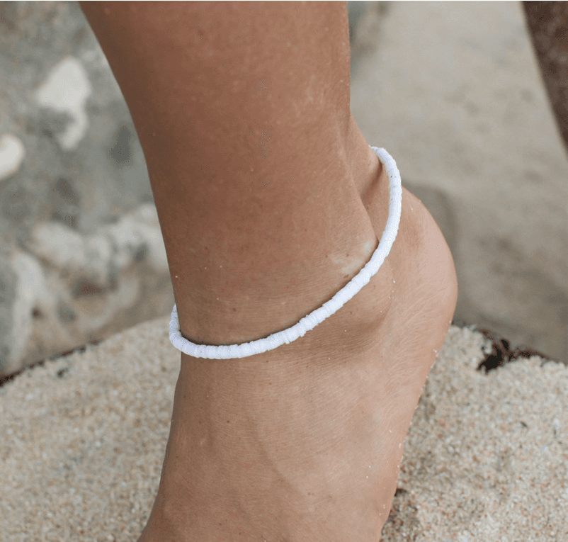 Pineapple Island Anklet - White