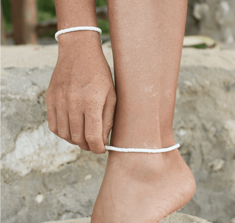 Pineapple Island Anklet - White