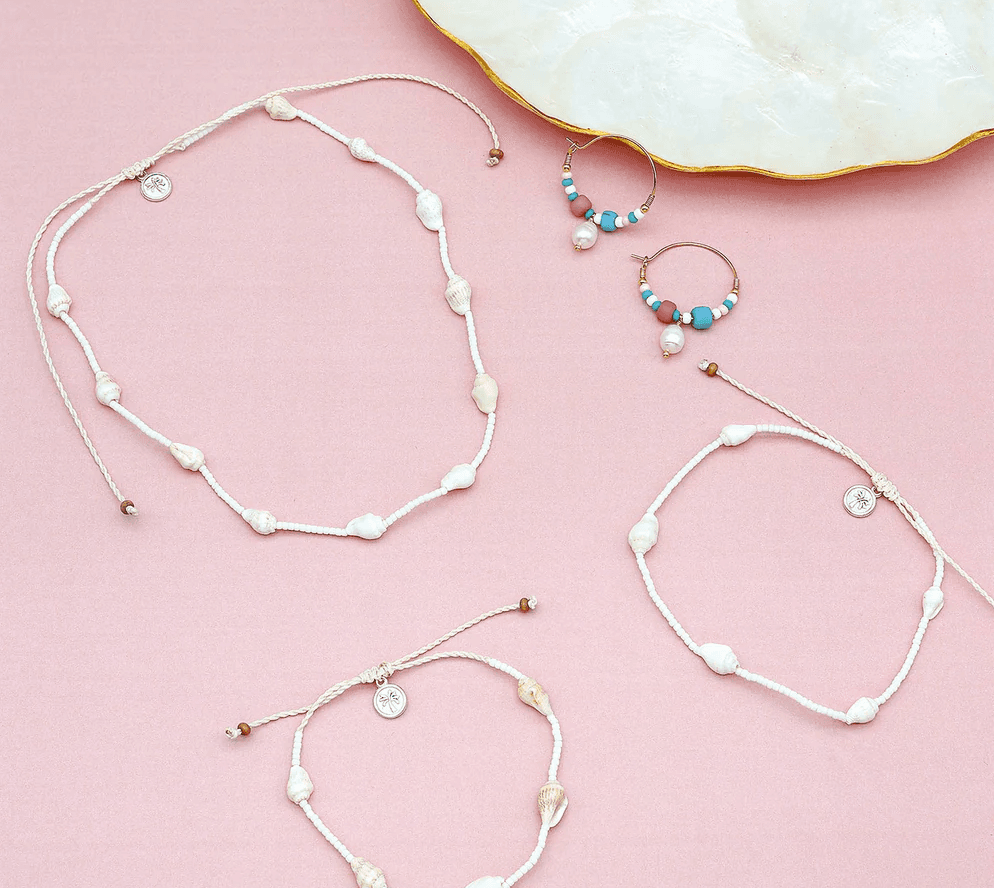 Pineapple Island Giada Rahayu Steel Beaded Surf Anklet