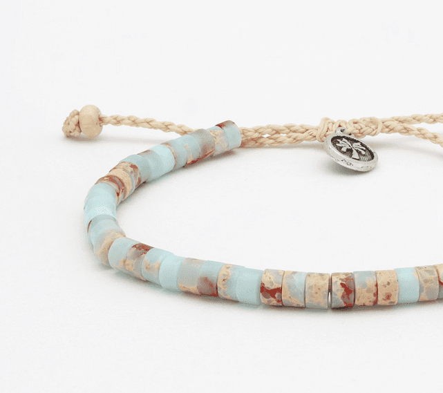 Adjustable Stone Beaded Anklet from Pineapple Island
