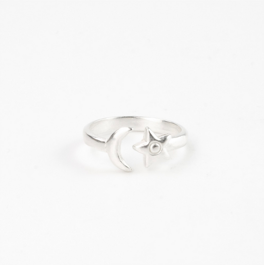 Pineapple Island Moon & Stars Ring