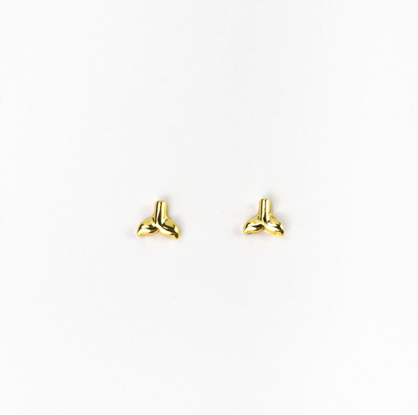 Pineapple Island whale tail stud earings