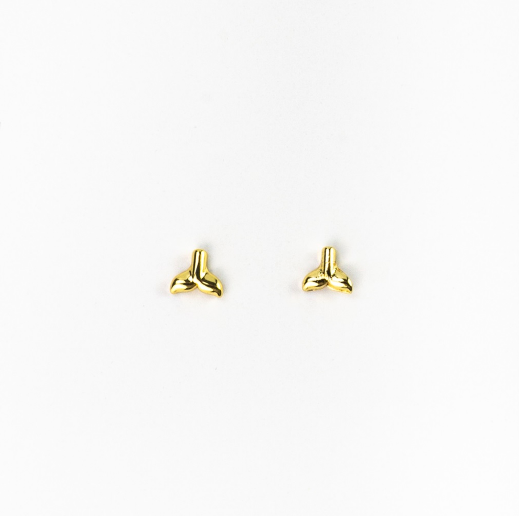 Pineapple Island whale tail stud earings