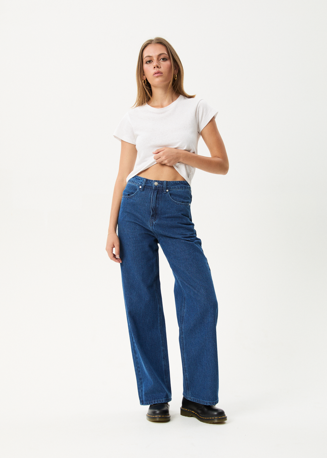Afends Bella- Denim Wide Leg Baggy Jean