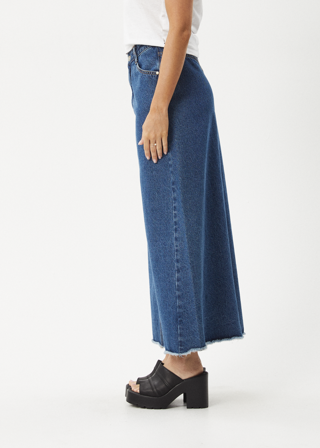 Afends Chichi- Denim Midi Skirt