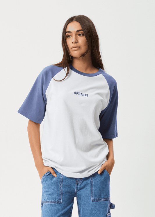AFENDS Ryan Oversized Raglan Tee - Marlin