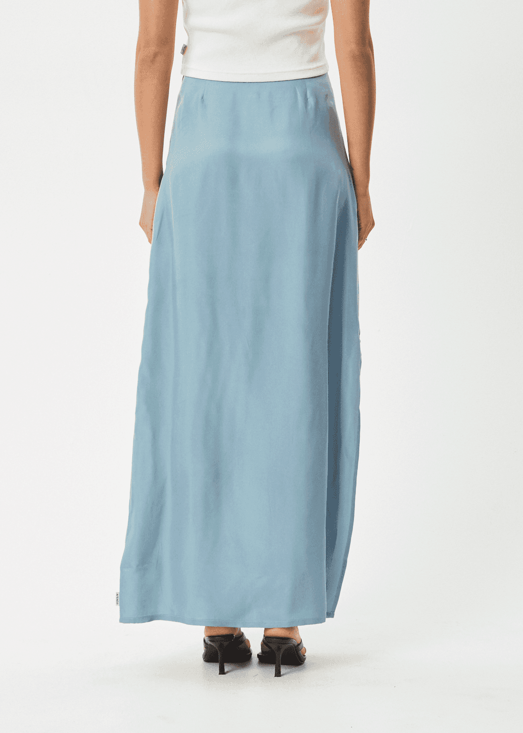 AFENDS Grace Cupro Maxi Skirt - Ether Blue