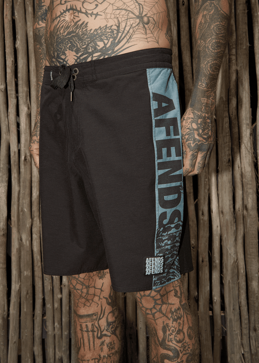 AFENDS Tread Surf Related Boardshort 20" - Black
