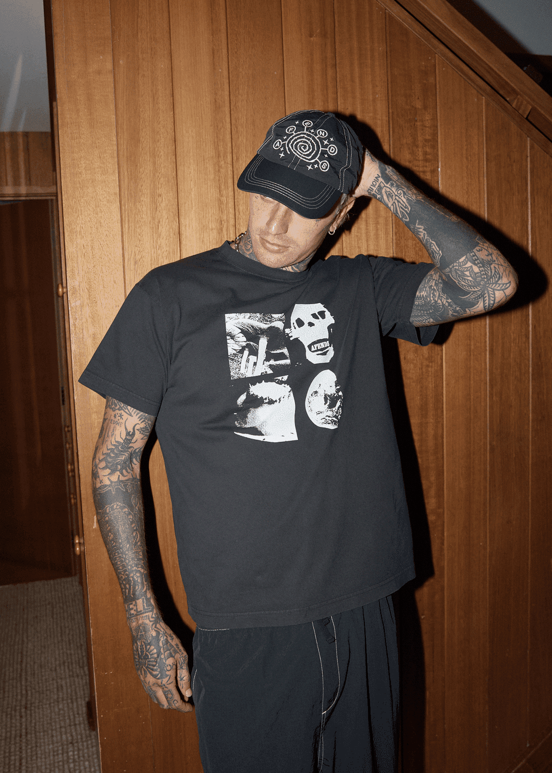 AFENDS Cosmic Con Six Panel Cap - Black