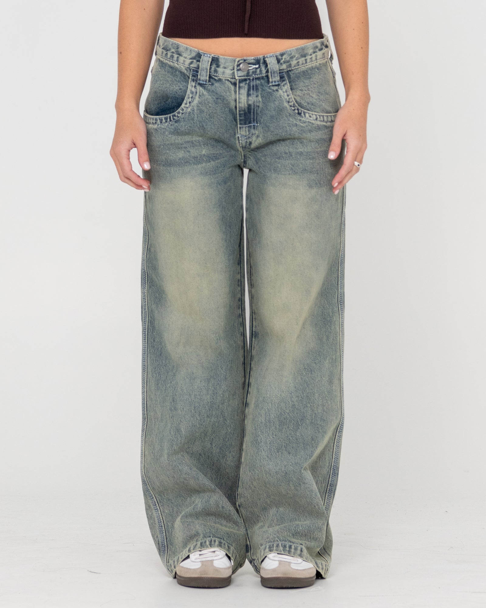 Rusty  Flip Mommy Low Rise tapeless denim jean